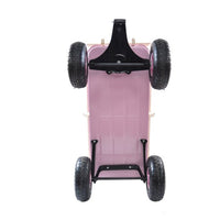 Outdoor Wagon All Terrain Pulling w/Removable Wooden Side Panels Air Tires Big Foot Panel Wagon Children Kids Garden Cart for Christmas Outdoor Camping, Pink