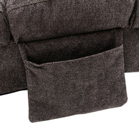Electric Massage Chaise Lounge, Linen Indoor Lounger with Remote Control and Side Pocket, Ergonomic Indoor Royal Chair for Office, Living Room, Bedrooom, Dark Gray