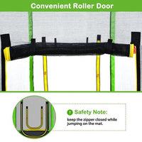 7FT Trampoline for Kids with Safety Enclosure Net, Recreational Trampoline with Slide and Ladder, Round Outdoor Trampoline,Waterproof Jump Mat for Kids, Teens, Boys, Girls