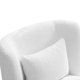 Swivel Accent Chair with Plump Pillow, Swivel Chairs for Living Room, 360 Swivel Comfy Accent Sofa Chair Club Chair, Upholstered Teddy Leisure Chair for Bedroom Living Room Lounge Hotel Office, Ivory
