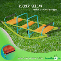 Rocker Seesaw, Kids Outdoor Play Equipment, Plastic Rocking Seesaw Indoor Outdoor for Toddlers, Children