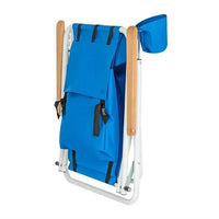Beach Chair with Adjustable Headrest Portable High Strength,Blue