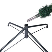 7ft Snow Flocked Hinged Artificial Pine Christmas Tree with Solid Metal Stand, Xmas Full Tree for Indoor and Outdoor(7FT/Snow)