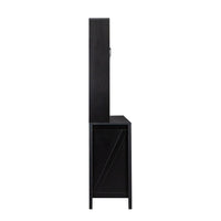 Kitchen Pantry Cabinet, Freestanding Storage Cabinet Cupboard with 6 Doors and Open Shelves, Sideboard Floor Cupboard Cabinet with Open Shelves for Home Dining Room, Living Room and Entryway