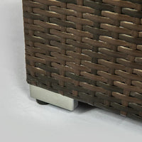 Outdoor Heating Wicker Rattan Table, Propane Fire Pit Rattan Table, Gas Fire Table with Tile Tabletop, for Outside Garden Backyard Deck Patio