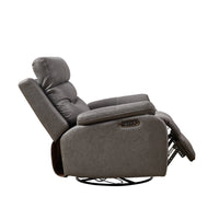 Large Recliner Chair Dual OKIN Motor Rocking Recliner Chair with Infinite Position and USB Charge Port 240 Degree Swivel Rocker Recliner Super Comfortable Single Sofa Reclining Chair for Living Room,