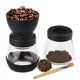 Triple Tree Manual Coffee Grinder with Ceramic Burrs, Hand Coffee Mill with Two Glass Jars(11oz each), Brush and 2 Tablespoon Scoop