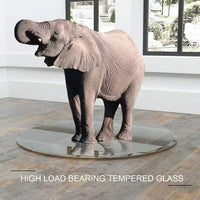 32 Inch Round Tempered Glass Table Top Clear Glass 1/2" Inch Thick Beveled Polished Edge