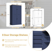 TRIPLE TREE 71.3" High Freestanding Kitchen Pantry, Large Cupboard Storage Cabinet with 2 Drawers, Adjustable Shelves and Door Shelves, Pantry Storage Cabinet for Kitchen, Dining Room, Blue