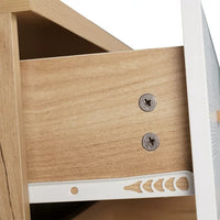 Dresser Chest with 3 Drawers, Tall Chest of Drawers, Wood Dressers Cabinets, Morden Storage Organizer Unit with Solid Wood Legs for Living Room, Hallway, Bedroom