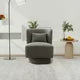 Swivel Accent Chair with Plump Pillow, Swivel Chairs for Living Room, 360 Swivel Comfy Accent Sofa Chair Club Chair, Upholstered Teddy Leisure Chair for Bedroom Living Room Lounge Hotel Office, Gray
