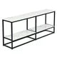 TV Stand, TV Console for up to 65-Inch Televisions with 2-Tier Storage, Entertainment Center TV Cabinet with Marble Top, Mid Century Media Console with for Gaming, Living Room, Bedroom, Marble