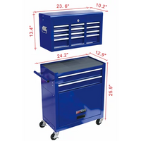 Rolling Tool Chest with Wheels and 8 Drawers, Detachable Large Toolbox Storage Cabinet with Lock,Locking Mechanic Tool Cart for Warehouse, Workshop,Garage