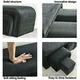 46'' W 5 Pieces Ottoman Bench Set, Upholstered Nesting Bench, Including Four Nesting Benches, Velvet Accent Bench Set for Bedroom Apartment Hotel, No Assembly Required, Black