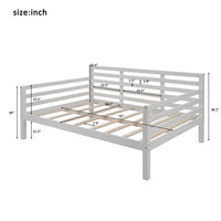 Full Size Daybed, Wooden Daybed Frame with Hollow Backrest and Armrests, Multifunctional Paltform Sofa Bed with Premium Wood Slats Support and Underbed Storage, No Box Spring Needed, White
