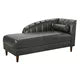 Chaise Lounge Indoor,Velvet Upholstered Chaise Lounge Chair with Armrest and One Pillow,Living Room Lounge Chair with Solid Wood Frame & Legs,Velvet Sofa Recliner Couch for Bedroom Office,Pewter