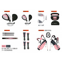 Junior Golf Club Set for Children Kids, 11-13 years Right Hand Golf Club 5-piece Set Pink