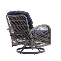3 Pieces Patio Furniture Set,Swivel Rocking Chairs Patio Chairs Set of 2 and Side Table,3 Piece Wicker Patio Bistro Set with Padded Cushions,for Patio Deck Porch Balcony