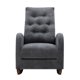 High Back Rocking Chair, Nursery Chair with Side Pocket, Linen Fabric Single sofa Chair, Lazy Sofa Balcony Reclining Chair, Padded Armchair, for Living Room,Bedroom,Office,Antique Gray