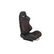 Racing Seat High Quality Pvc With Suade Material Double Slider, 2Pcs, Red