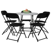 5 Pack Plastic Folding Chair, Portable Patio Chairs, Stackable Commercial Seat with Steel Frame, 260lbs Weight Capacity, Fold up Event Chairs, for Office Wedding Party Picnic Kitchen