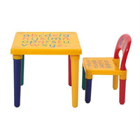 Children Table Chair Set for BOYS&GIRLS Study Table Chair Set for Preschooler Activity Reading Training, Multi-color