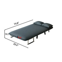 39″ Convertible Chair Bed,Tri-Fold Sofa Bed with 5-Position Adjustable Backrest and Pillow,Leisure Chaise Recliner Chair with Sturdy Steel Frame,Comfortable Sleeper Chair for Home Office