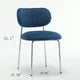 2pcs Velvet Dining Chairs,Armless Side Chair with Leaf Grain Ergonomic Backrest,Kitchen Chairs with Silver Metal Legs,Accnet Chair Reading Chair for Living Room Kitchen Dining Room