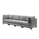 Modern Convertible L Shape Sectional Sofa,Corduroy Fabric Comfortable Sectional Couch,Multi-person Combination Sofa for Living Room,Home,Apartment,Dark Gray