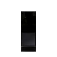 4 Pieces Floating TV Stand Set, Modern High Gloss Wall Mount Entertainment Center with 16-Color RGB Lights, 2 Media Storage Cabinets and 2 Shelves for Living Room Home Theater, Black