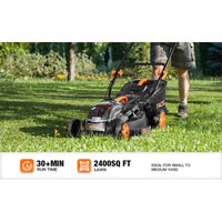 Cordless Lawn Mower 16 Inch, 6 Mowing Heights, 40V MAX(36V) Electric Lawn Mowers for Garden, Yard and Farm, with Brushless Motor, 4.0Ah Battery & Charger Included
