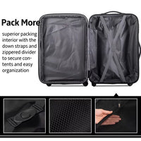 Luggage Sets 3 Piece Hardside Clearance Carry On Luggage Set Expandable ABS Hardside Suitcase Sets with Spinner Wheels TSA Lock (20in/24in/28in)(Pink)