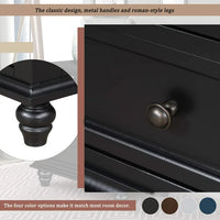 Wood Nightstand, 3-Drawer Storage Nightstand, End Table with Pull Out Tray, Cabinet with Drawers, Chest Side Table, for Bedroom Living Room, Fully Assembly Bedside Table, Black