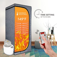 Portable Sauna for Home - Steam Sauna Tent, Personal Sauna - Sauna Heater, Tent, Chair, Remote Included for Home Sauna - Enjoy Your Own Personal Spa, Gray