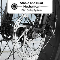 Bike, Bicycle with Dual Disc Brake and High-Carbon Steel Frame, 20 Inch Fat Tire Mountain Bike, Full 7 Speed Mountain Bike for Adult and Teenagers