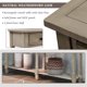 58" Console Table with Two Drawers and Bottom Shelf, Farmhouse Long Sofa Table with Solid Wood Legs, Storage Cabinet Sideboard Table for Entryway Living Room Hallway, Easy Assembly, Gray Wash