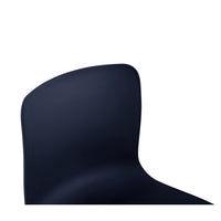 Modern Dining Chairs Set of 4, Curved Backrest Dining Chairs, Plastic Side Chairs, with Comfortable Seat and Metal Straight Legs, for Kitchen Living Room, Matte Black