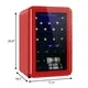 24 Bottle Wine Cooler Refrigerator, Countertop Freestanding Wine Cellars Compressor System Champagne Chiller with 39-72°F Digital Temperature Control, UV-Protective Finish, Red