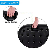 4-Piece Heavy Duty Cantilever Offset Patio Umbrella Base, Water/Sand Filled Square Umbrella Stand 4 with Easy-to-Fill Spouts for Garden, Backyard and Poolside Black