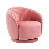 Accent Swivel Barrel Chair,Accent Sofa 360 Degree Swivel Round Sofa Modern Accent Arm Chair Circle Club Chair Velvet Comfy Swivel Accent Chair,Corner Armchair Chaise Lounge for Living Room,Peach