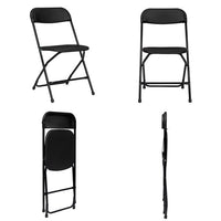 5 Pack Plastic Folding Chair, Portable Patio Chairs, Stackable Commercial Seat with Steel Frame, 260lbs Weight Capacity, Fold up Event Chairs, for Office Wedding Party Picnic Kitchen