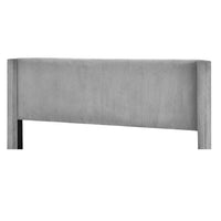 Queen Platform Bed Frame, Modern Upholstered Bed with Tufted Backrest and 2 Metal Legs, Corduroy Low Bed with Slats Support for Bedroom,Apartment, Easy Assembly,No Box Spring Needed, Gray