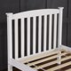 Twin Size Wood Bed Frame with Vertical Stripes Headboard and Footboard for Kids Teens, Modern Platform Bed Frame with Wood Slat Support, Mattress Foundation, Easy Assembly, White