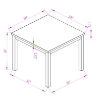 Dining Table Set for 4, 5 Pieces Square Kitchen Table and Backless Stools Set for Small Spaces, Counter Height Bar Table Set with 4 Chairs for Pub, Dining Room and Kitchen, White+Black