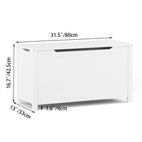 Kids Wooden Toy Chest, 2 In 1 Large Toy Storage Truck Bench with Flip-Top Lid, 2 Safety Hinges & Groove Handle, Toddler Big Toy Box for Playroom & Bedroom, Gift for Boys Girls Age 3+ (White)