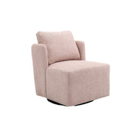 Swivel Barrel Chair,Comfy Round Accent Sofa Chair,Boucle Chairs for Bedroom,Living Room,360 Degree Swivel Barrel Club Chair,Corner Armchair Sherpa Chair,Leisure Arm Chair for Nursery,Pink
