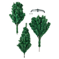 Artificial Holiday Christmas Tree, 8FT Unlit Premium Spruce Holiday Xmas Tree, 1138 Branch Tips Seasonal Holiday Decoration Tree with Metal Hinges & Foldable Base for Home, Office, Party