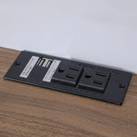 Queen Size Platform Bed with USB Ports,Sockets and Shelf, Wooden Bed Frame with Extended Headboard, Low Floor Bed with Slats Support, No Box Spring Needed,Natural