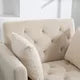 Velvet Accent Chair with Ottoman, Mid Century Modern Lounge Arm Chairs with Adjustable Backrest and Armrests, Button Tufted Comfy Single Recliner Armchair for Living Room, Bedroom, Small Spaces