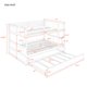 Full Over Full Bunk Bed for Kids Teens, Detachable Wood Full Bunk Bed Frame with Trundle